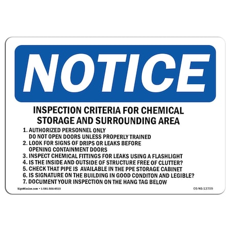 OSHA Notice, 12 Height, Aluminum